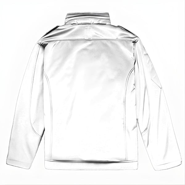 Black Sofshell Jacket in Military Style