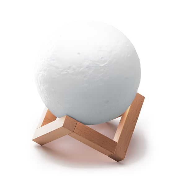 Wireless Moon-Shaped Speaker with Wooden Base