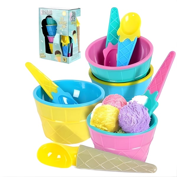 סט מושלם להגשת גלידה - 4 יחידות