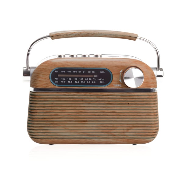 רדיו שולחני בלוטוס' בעיצוב רטרו עם רמקול חזק