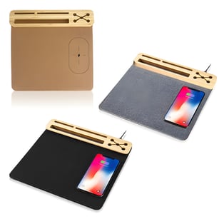 משטח עכבר יוקרתי עם טעינה אלחוטית 15W