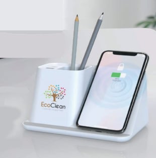 מעמד מטען אלחוטי עם תושבת לכבלים ומקום לעטים