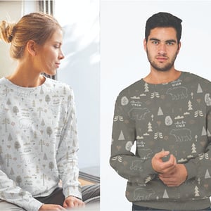 Nano Fiber Long Sleeve Shirt with Colorful Allover Branding