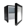 50-Liter Black Mini Bar Fridge with Double Glass Door