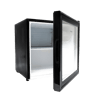 50-Liter Black Mini Bar Fridge with Double Glass Door