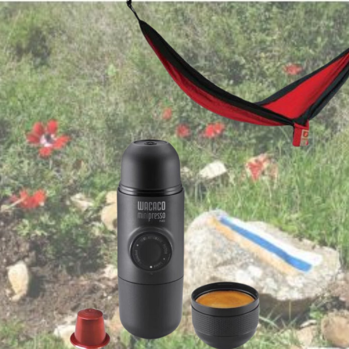ערכת פינוק לשטח: מכונת אספרסו וערסל זוגי