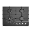 SAUTER Gas Cooktop with 4 Cast Burners in Black Glass Design