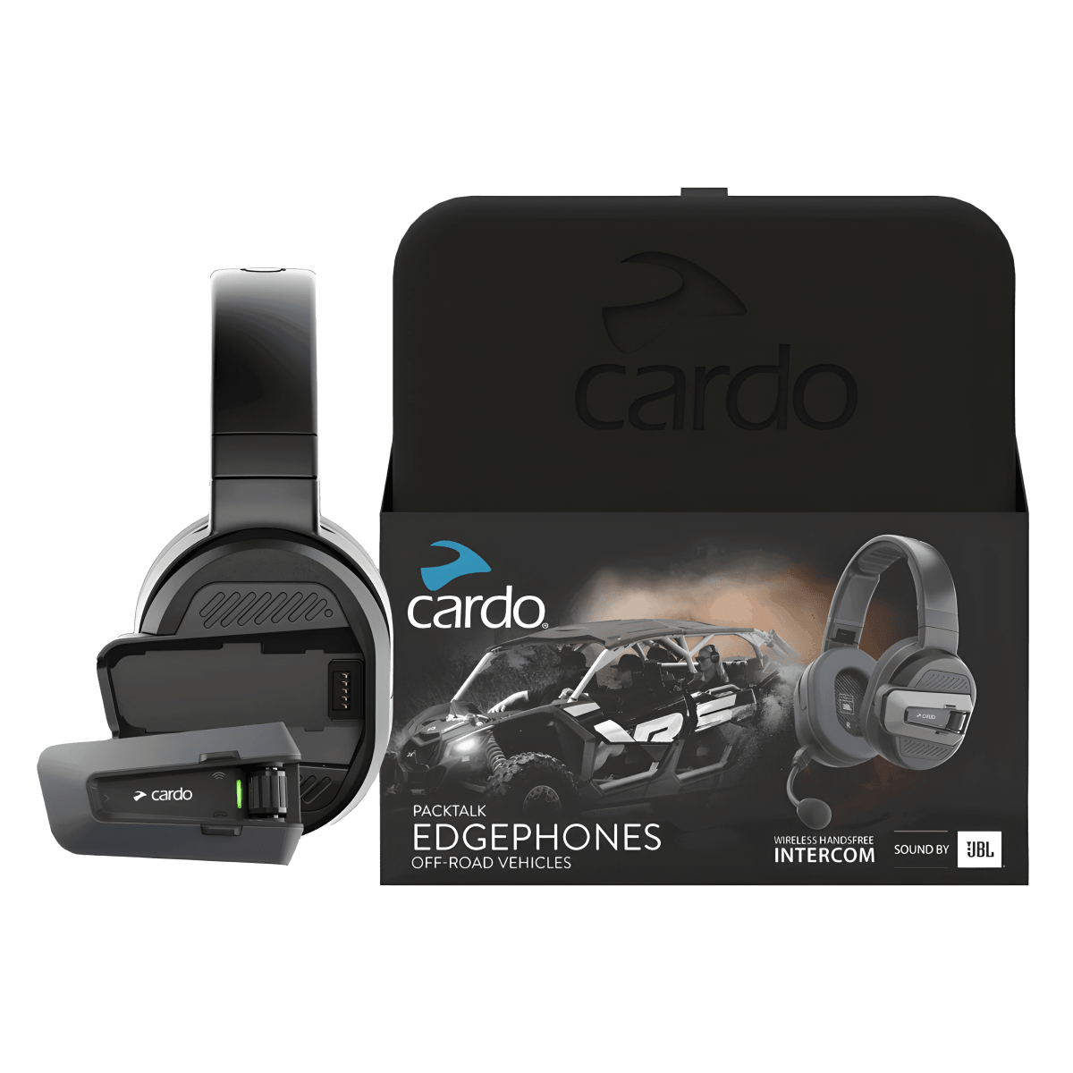 אוזניות קשת Cardo PACKTALK Headphones כולל יחידת EDGE מבית CARDO