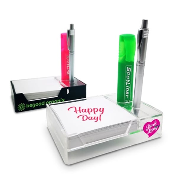 Transparent Memo Set with Silver Pen