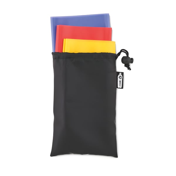3-Piece TPE Fitness Bands Set with RPET Pouch