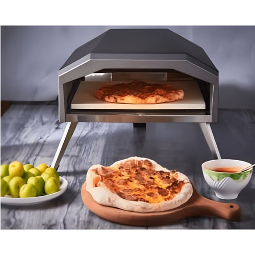 טאבון גז נייד 13 אינץ' עם אבן שמוט ועוצמת חום 550° מבית SIRIUS LIVING