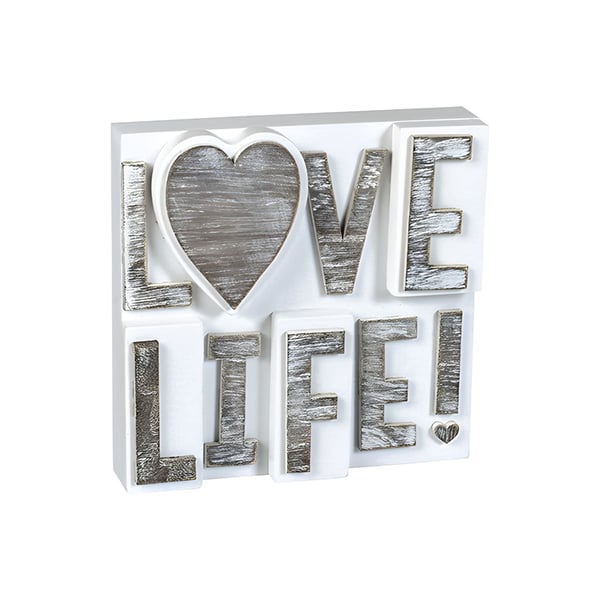Decorative Wooden Sign for Home - Love & Life