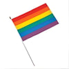 Pride Rainbow Flag on Wooden Stick 30 X 45 cm - Premium Quality