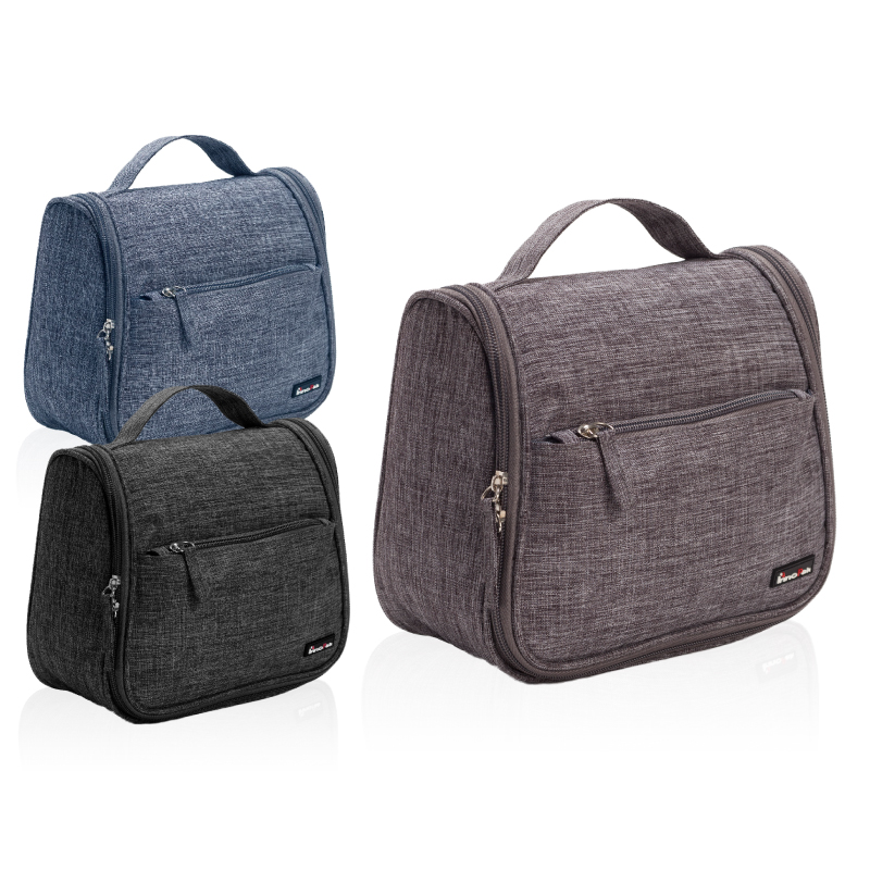 תיק רחצה אופנתי עם וו תליה וידית נשיאה