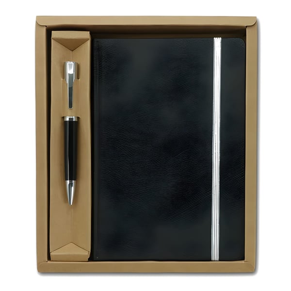 Da Vinci Notebook and Luxury Metal Pen Set