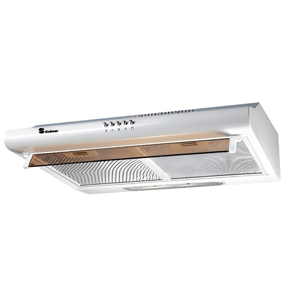 Premium White Shelf Range Hood by SELMOR