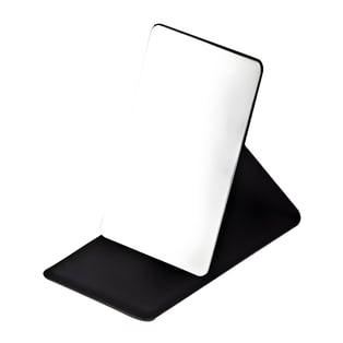 מראת איפור קרולין – מתכת עם גימור עור