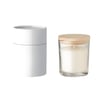 Vanilla Scented Glass Candle with Bamboo Lid