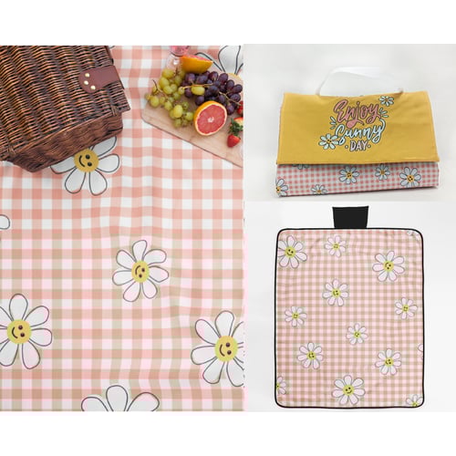 שמיכת פיקניק מתקפלת בעיצוב אישי - גודל 140X140 ס"מ