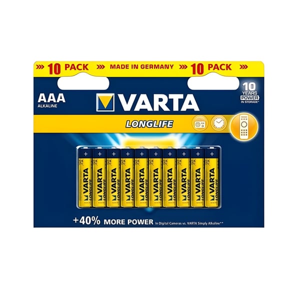 סוללות VARTA AAA חוזק לאורך זמן – מארז חדש!