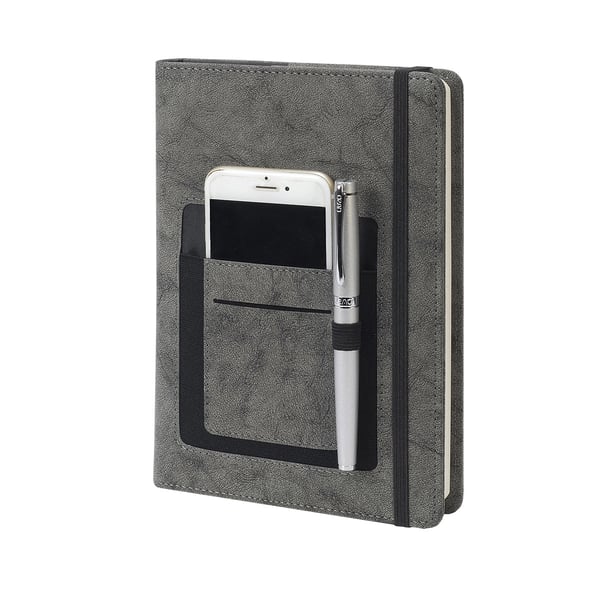 Innovative A5 Notebook with Mobile Pocket