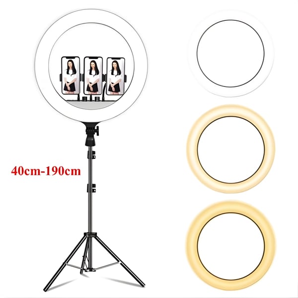Professional Photography Tripod with 40cm Ring Light