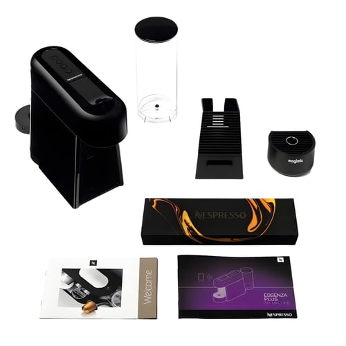 מכונת קפה Nespresso Essenza Plus D45 נספרסו עם מקצף חלב - שחור