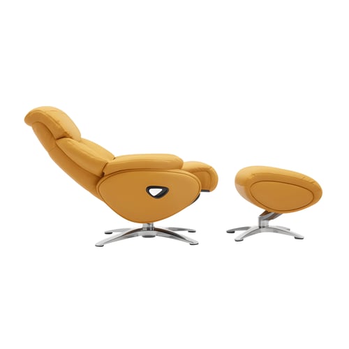 כורסת נוחות מתכווננת בצבע חרדל דגם BCC818 מבית BENDA