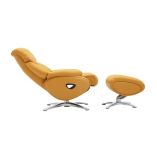 כורסת נוחות מתכווננת בצבע חרדל דגם BCC818 מבית BENDA