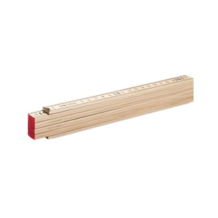 Foldable Birch Wood Carpenter's Ruler - 2 Meter
