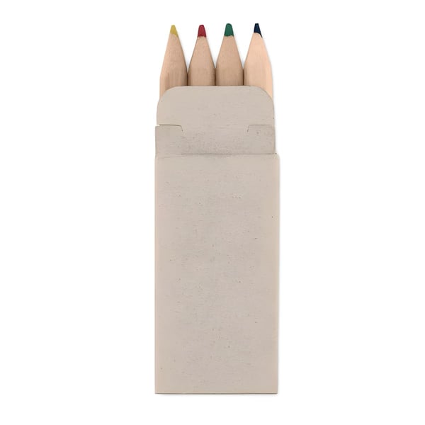 4-Color Mini Pencil Set in Eco-Friendly Carton