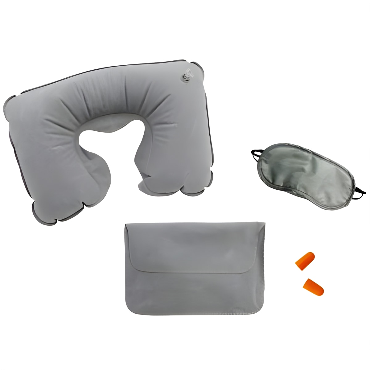 סט טיסה מושלם: כרית צוואר, כיסוי עיניים ואטמי אוזניים