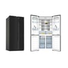 GERMAINE Black Glass 4-Door Fridge - Sleek Design & Outstanding Performance