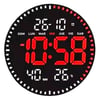 Round Red Digital Wall Clock – Modern Style and Precision