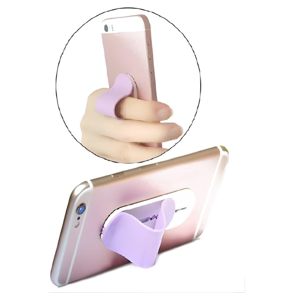 מעמד גומי לנייד עם אחיזה מעוצבת