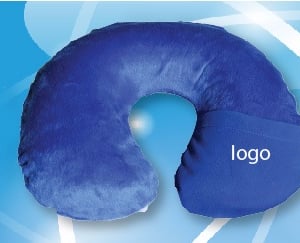 כרית נסיעות מתנפחת עם כיס לטלפון - נוחות שאין כמותה