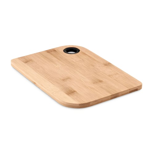 לוח חיתוך מעץ במבוק עם חור לתלייה