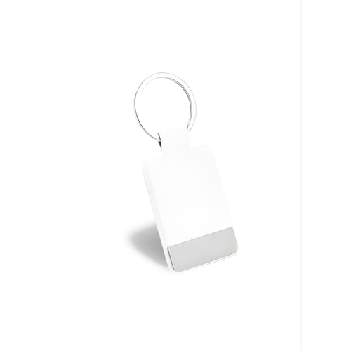 מחזיק מפתחות עור יוקרתי עם לוחית מתכת