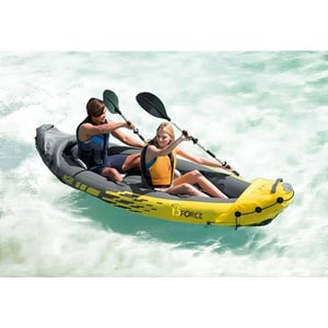 Inflatable Two-Person Kayak with Quick Hand Pump by Bforce