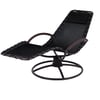 Patras Black Rocking Chair with Springs by CAMPTOWN