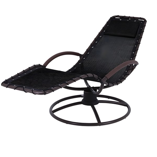 Patras Black Rocking Chair with Springs by CAMPTOWN