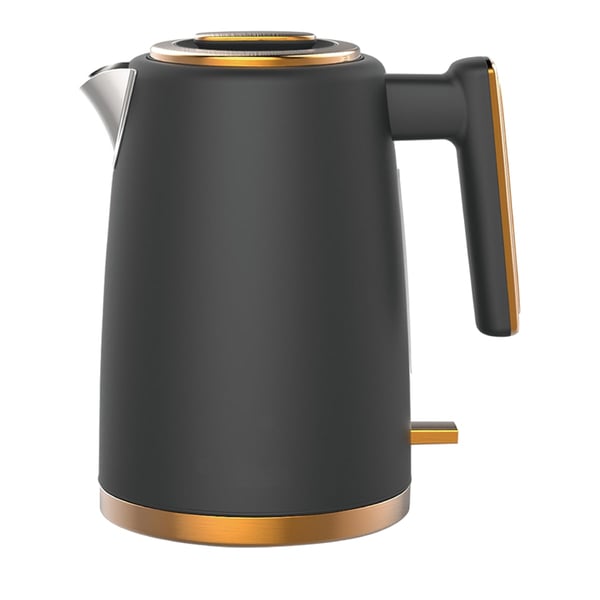 Elegant Black Electric Kettle with Gold Finishes