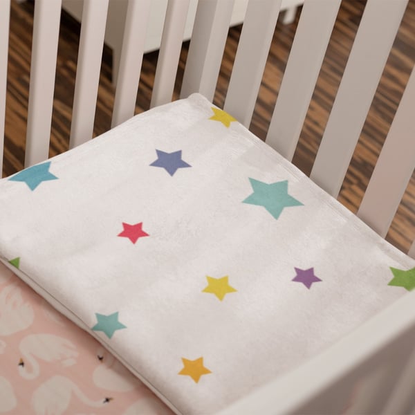 Colorful Fleece Baby Blanket - 70x70 cm