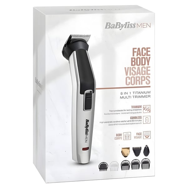 8-in-1 Hair Clipper with Titanium Blade and Ergonomic Design