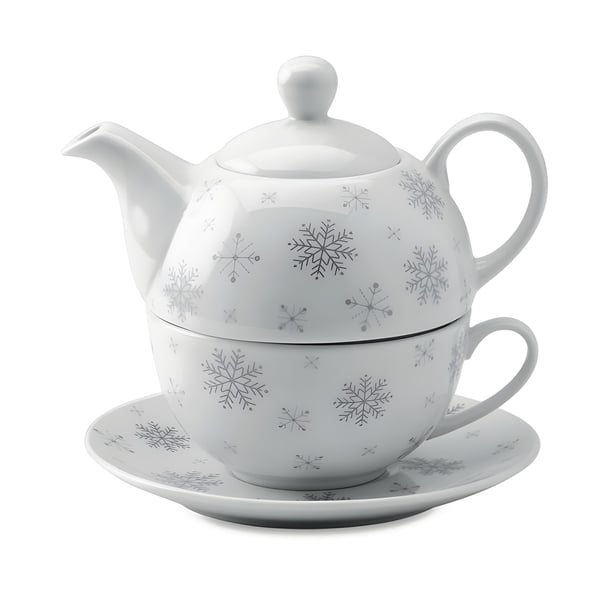 Sondrio Tea Set with Designer Teapot and Ceramic Cup