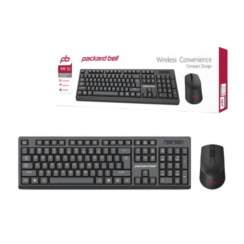 סט מקלדת ועכבר אלחוטי איכותי 1600 DPI מבית Packard Bell