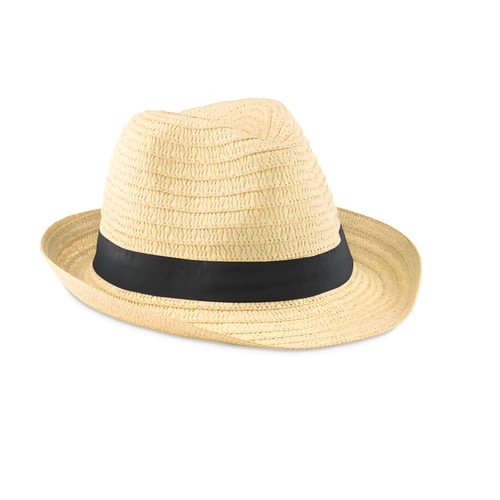 Stylish Paper Straw Hat with Colorful Polyester Band