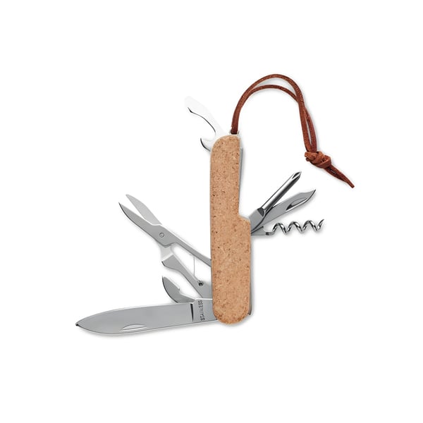 סכין כיס רב תכליתי מפלדת אל-חלד עם כיסוי שעם