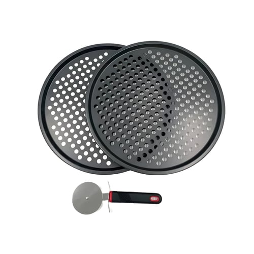 סט מושלם להכנת פיצה: מגשי פיצה וגלגלת ROSO