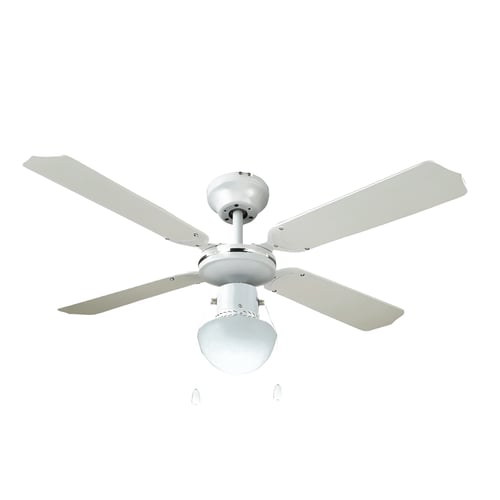 מאוורר תקרה SIERRA 42 עם חוטי משיכה לבן - מנוע שקט וחסכוני